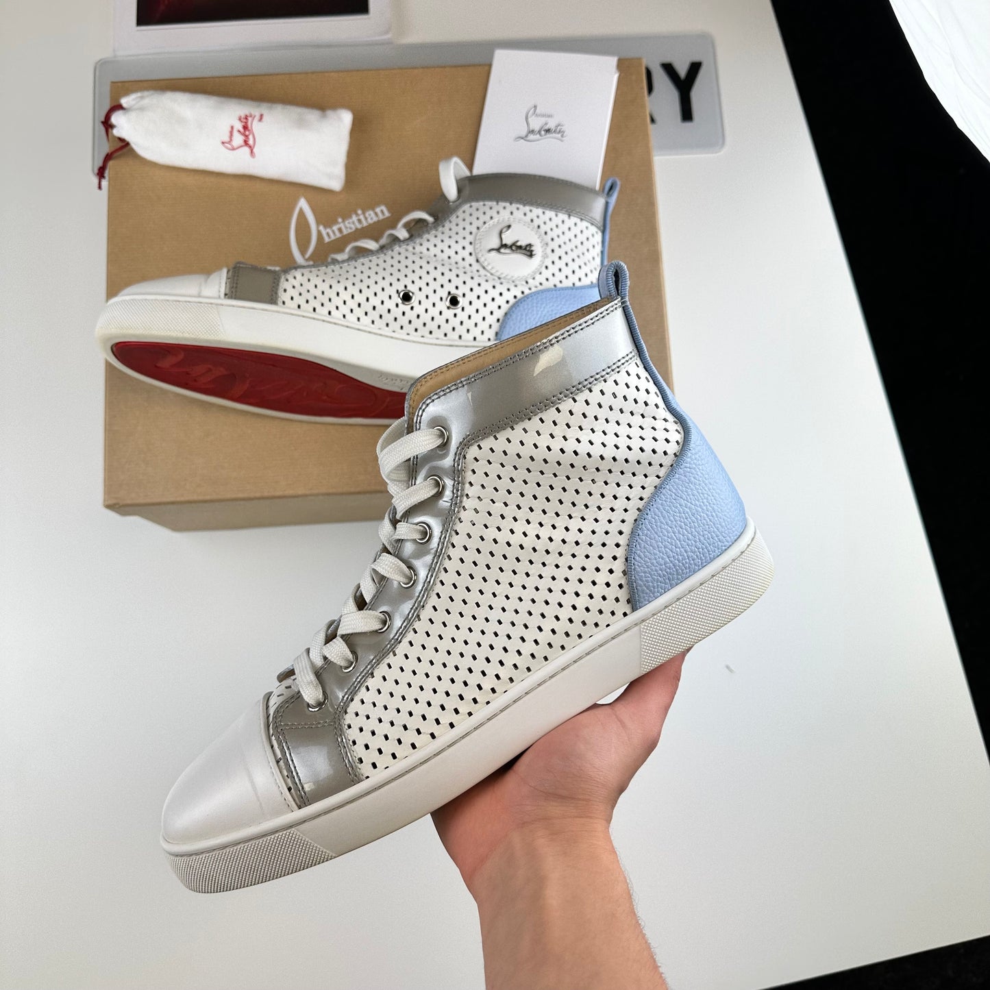 Christian Louboutin high top sneaker