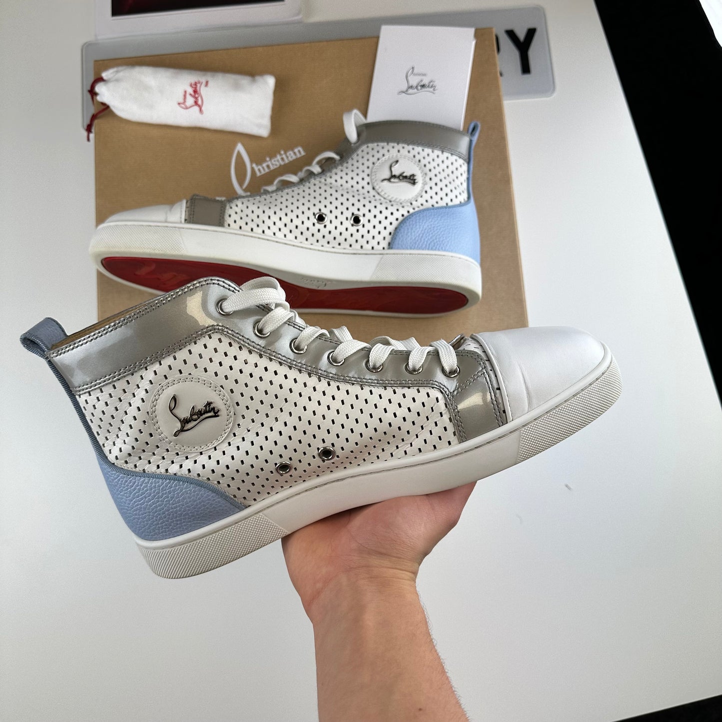 Christian Louboutin high top sneaker